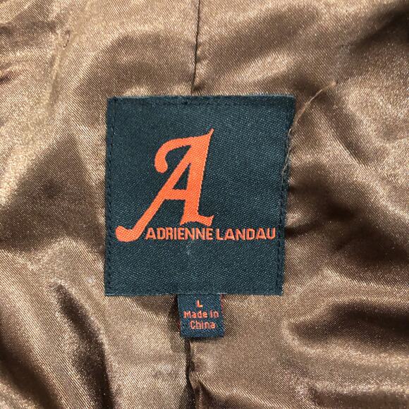 Revolve Adrienne Landau Brown Faux Fur Shawl Collar Coat - Picture 8 of 12